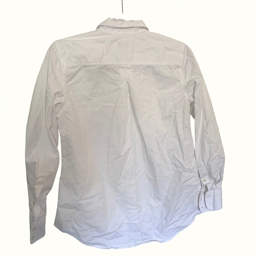 Vineyard Vines Womens White Long Sleeve Button Down Whale Logo Shirt Size 2 - Picture 2 of 5